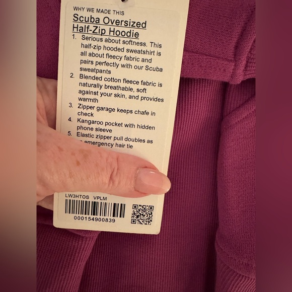 NWT Scuba Oversized Half-Zip Hoodie, VPLM, M/L - Picture 12 of 15